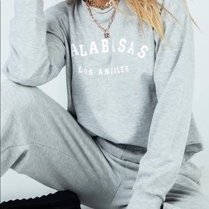 Princess Polly grey Calabasas sweatshirt. New without tags